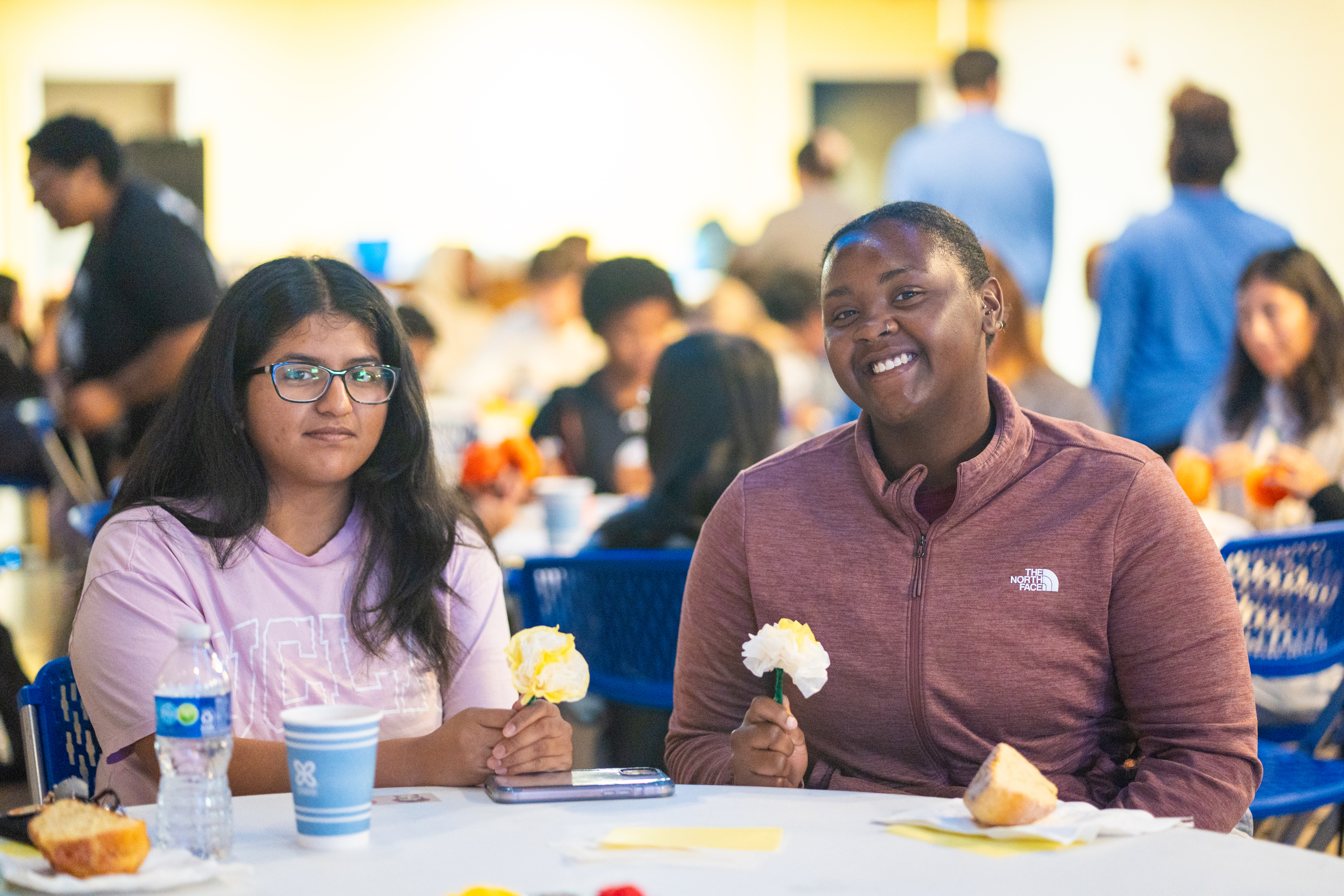 Students eating Students eating at an event