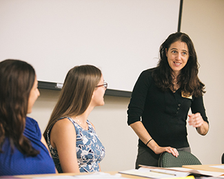 Professor in front of a small group