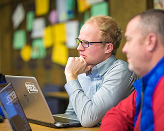student in a classroom