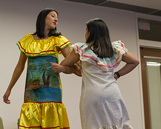 Latino student alliance student's dancing